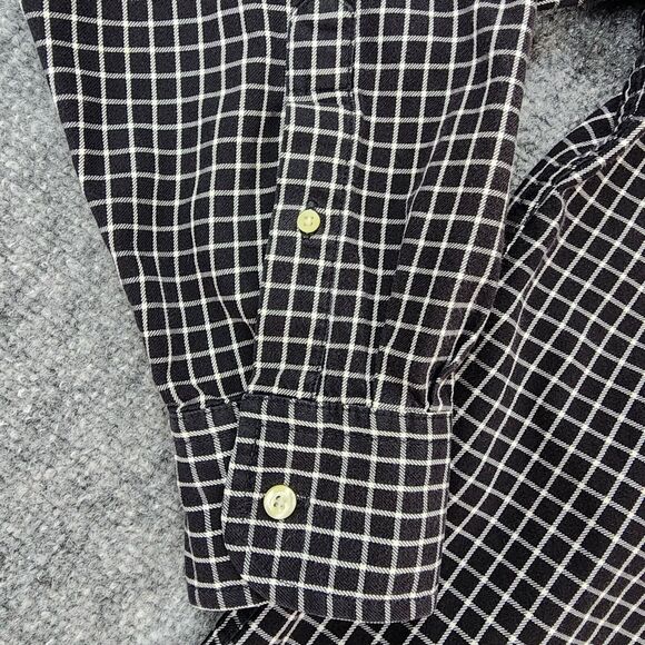 J Crew Shirt Mens Large Black White Check Long Sleeve Casual Button Down Preppy - Picture 10 of 15